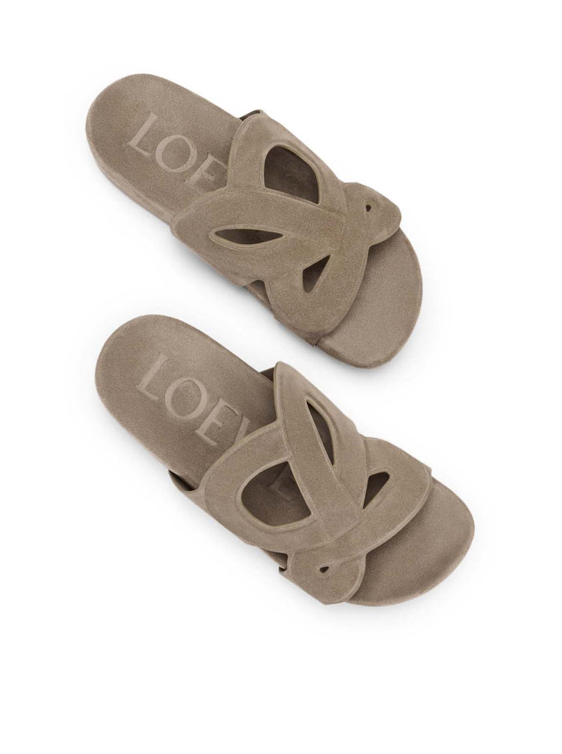 SLIDE EASE MONOGRAM IN PELLE SCAMOSCIATA
