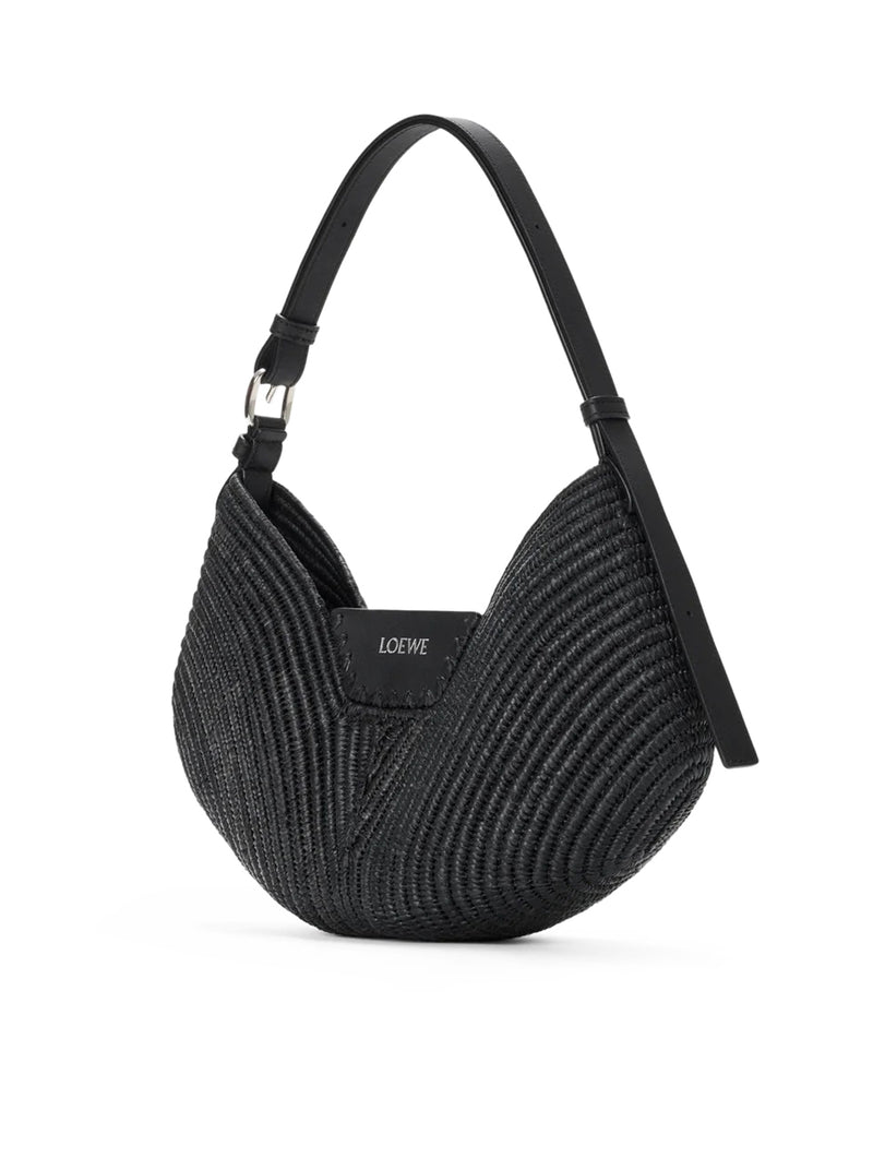 BORSA LOEWE SWING MEDIA IN RAFIA E PELLE DI VITELLO