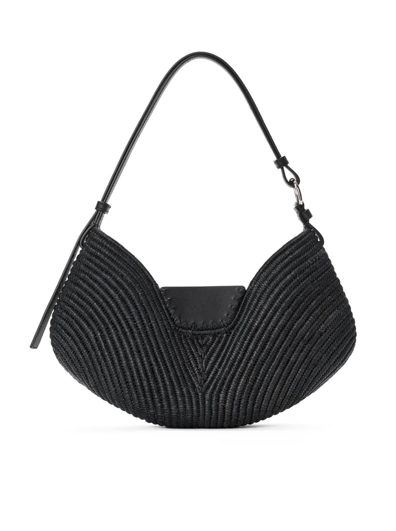 BORSA LOEWE SWING MEDIA IN RAFIA E PELLE DI VITELLO