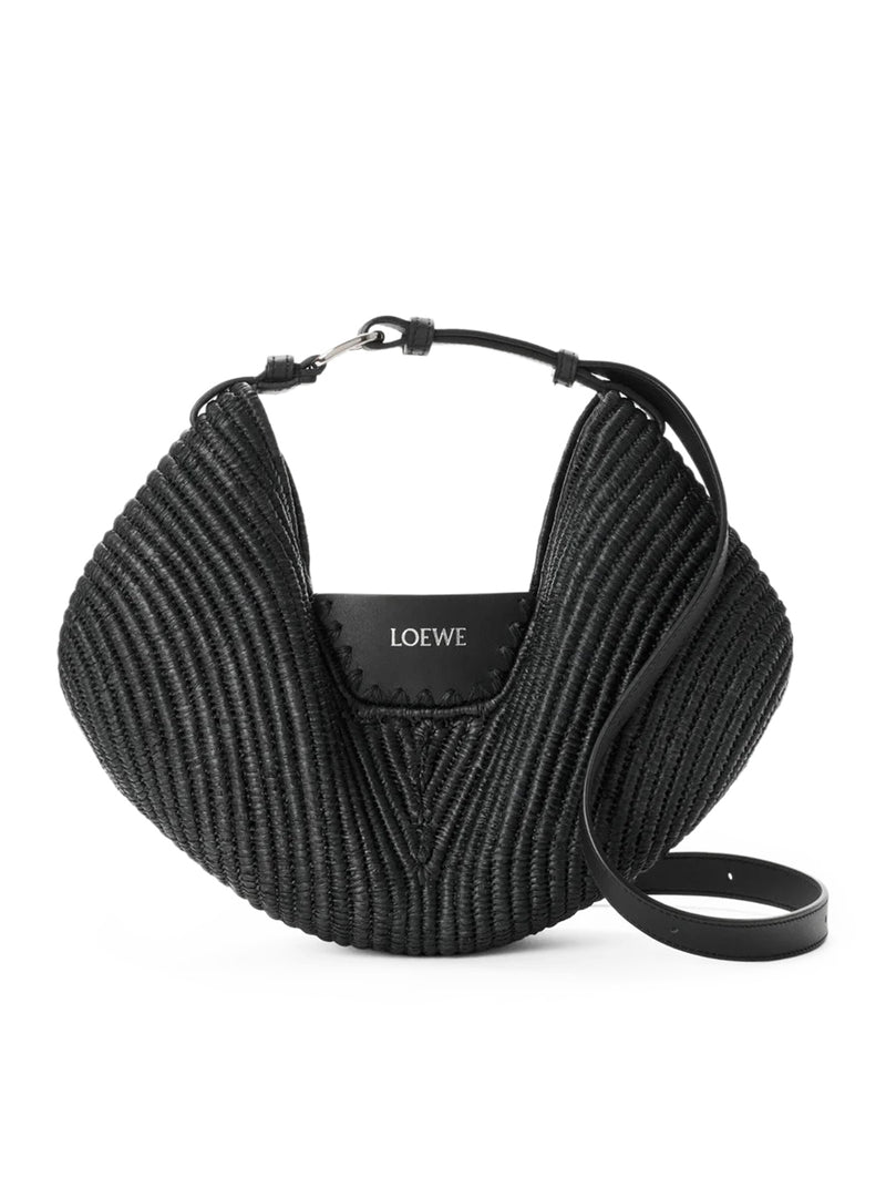 BORSA LOEWE SWING MEDIA IN RAFIA E PELLE DI VITELLO