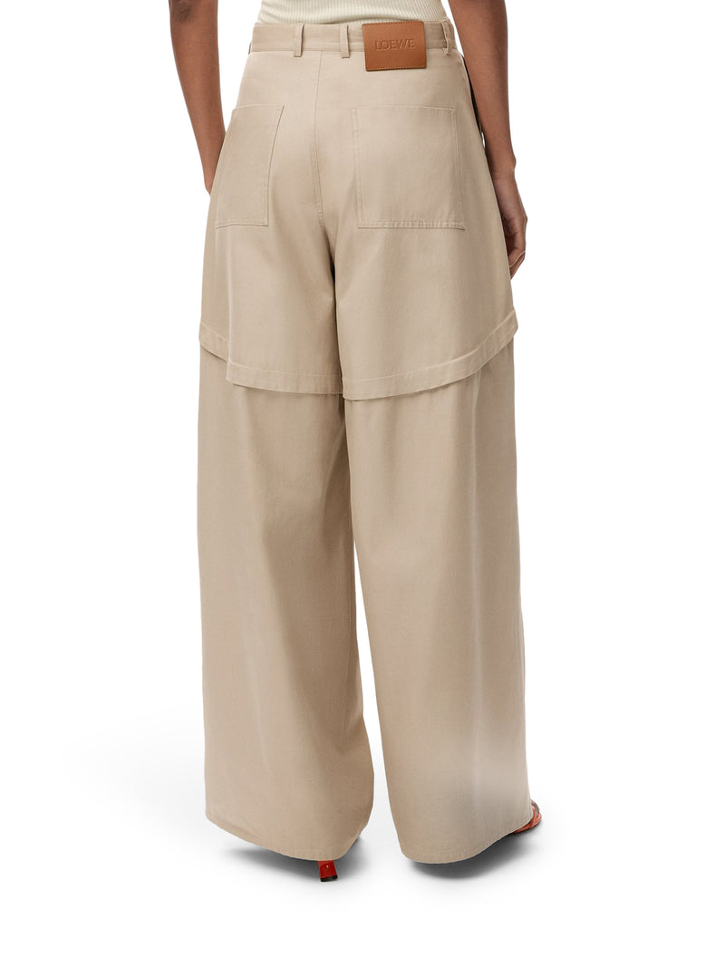 PANTALONI IN COTONE LEGGERO CON COSTRUZIONE ASIMMETRICA A PANNELLI