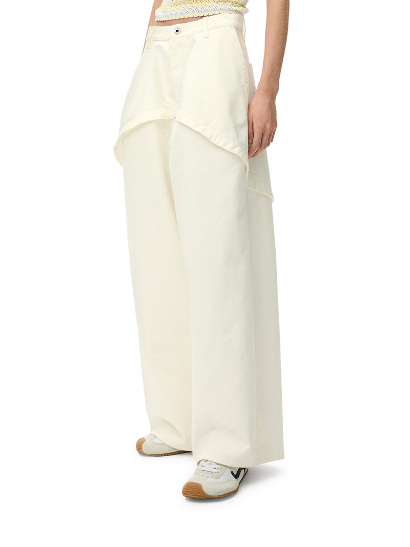 PANTALONI IN DENIM CON COSTRUZIONE ASIMMETRICA A PANNELLI