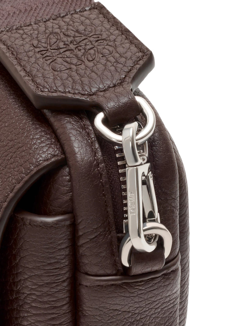 BORSA MESSENGER PEBBLE PICCOLA IN MORBIDA PELLE DI VITELLO GRANATA