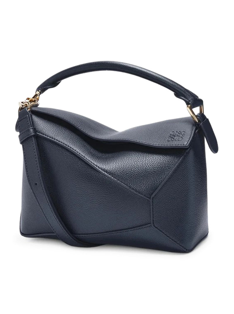 BORSA PUZZLE EDGE PICCOLA IN PELLE DI VITELLO GRANATA