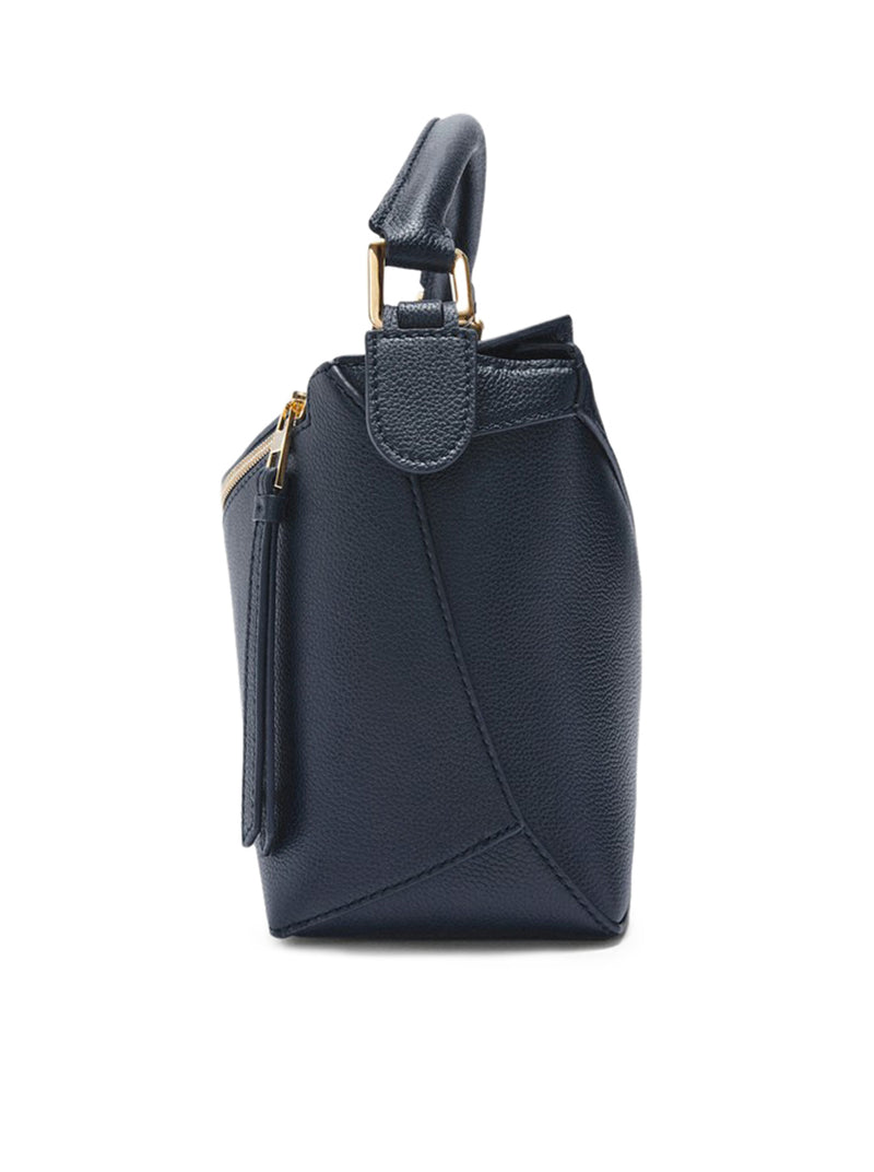 BORSA PUZZLE EDGE PICCOLA IN PELLE DI VITELLO GRANATA