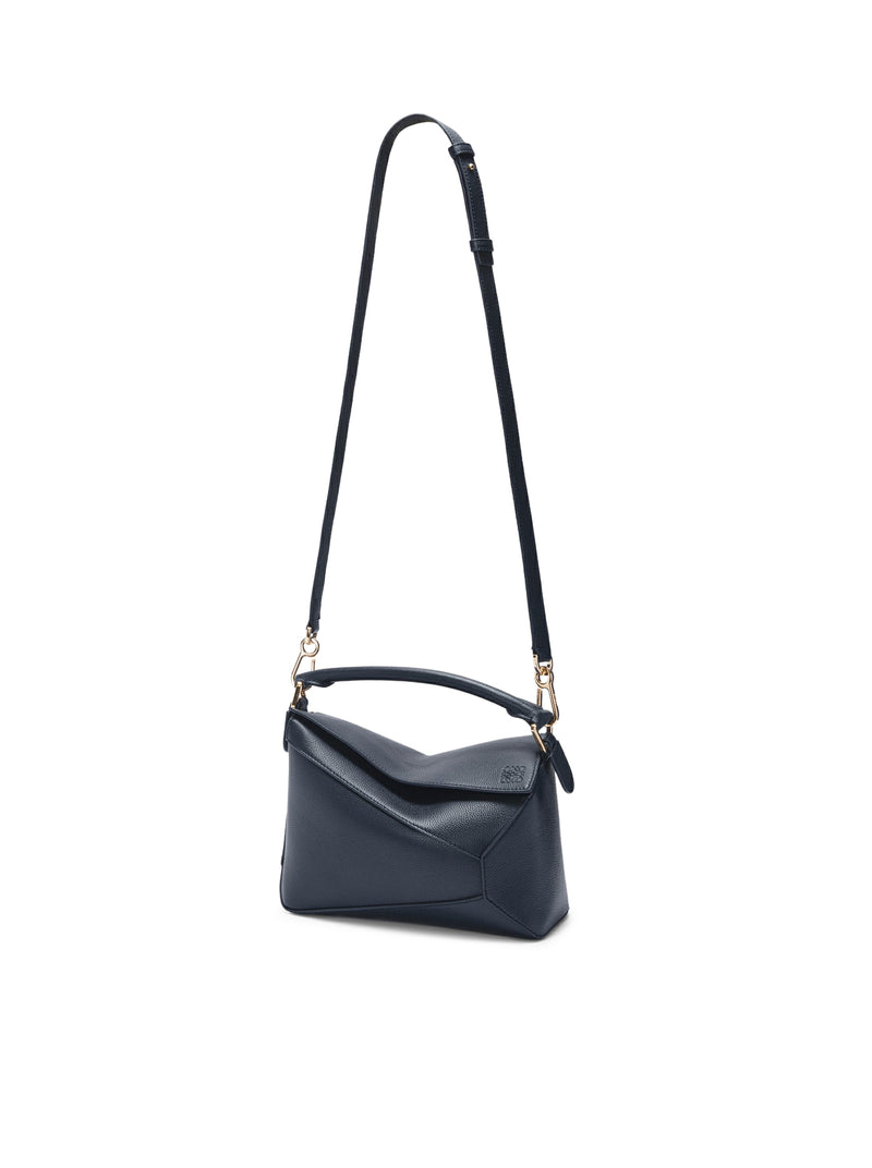 BORSA PUZZLE EDGE PICCOLA IN PELLE DI VITELLO GRANATA
