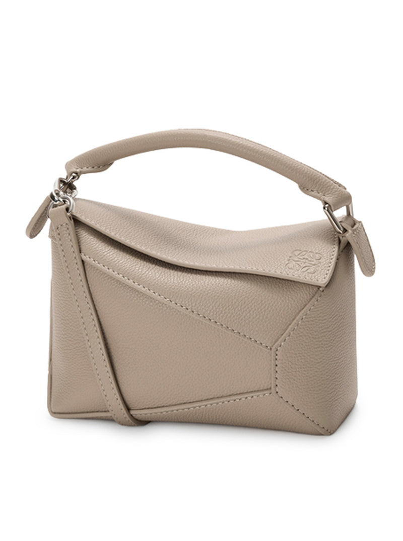BORSA PUZZLE EDGE MINI IN PELLE GRANATA