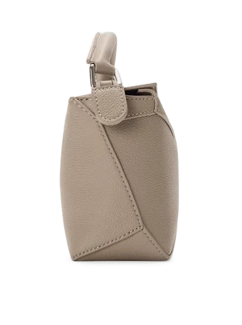 BORSA PUZZLE EDGE MINI IN PELLE GRANATA