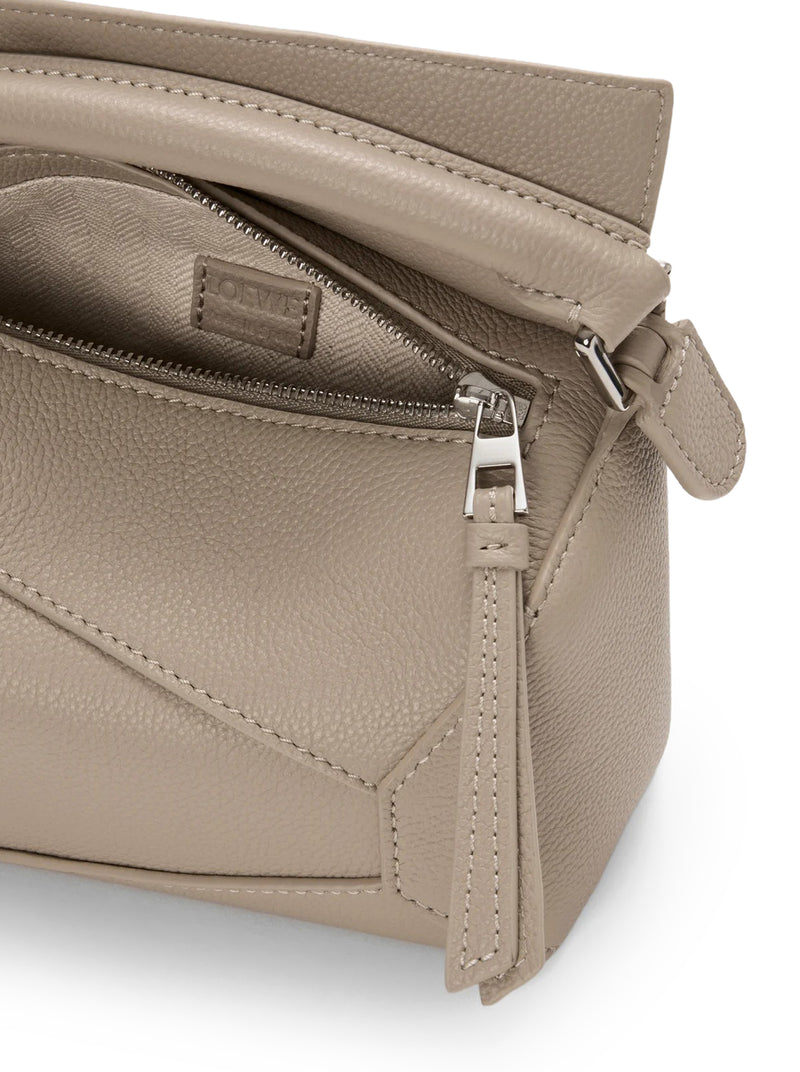 BORSA PUZZLE EDGE MINI IN PELLE GRANATA