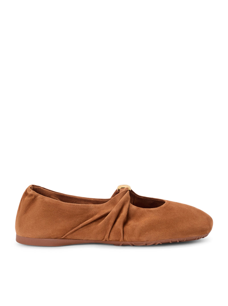 BALLERINE PEBBLE SOFT IN PELLE DI CAPRA SCAMOSCIATA
