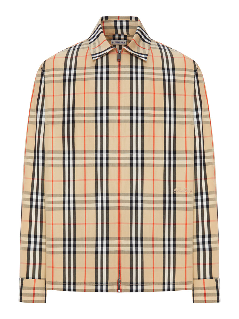 OVERSHIRT IN COTONE E LINO CHECK