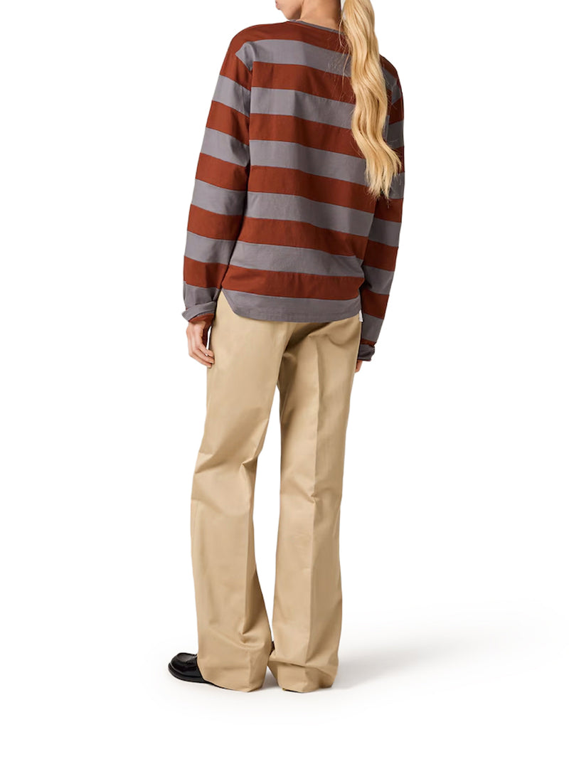 T-SHIRT IN JERSEY A RIGHE