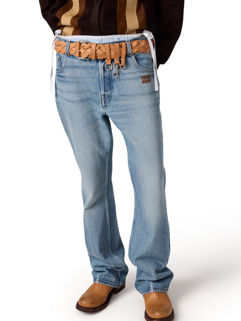 PANTALONI CINQUE TASCHE IN DENIM WASHED