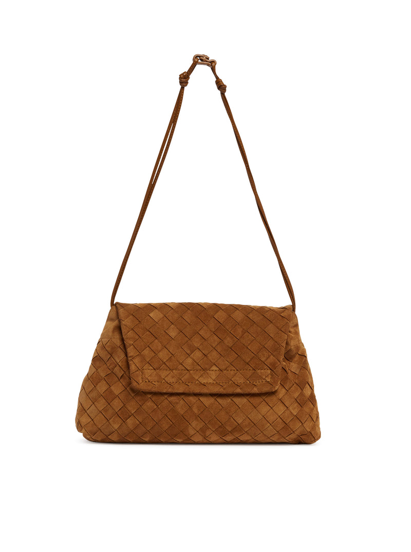 CLUTCH GIORNO IN SUEDE MARRONE