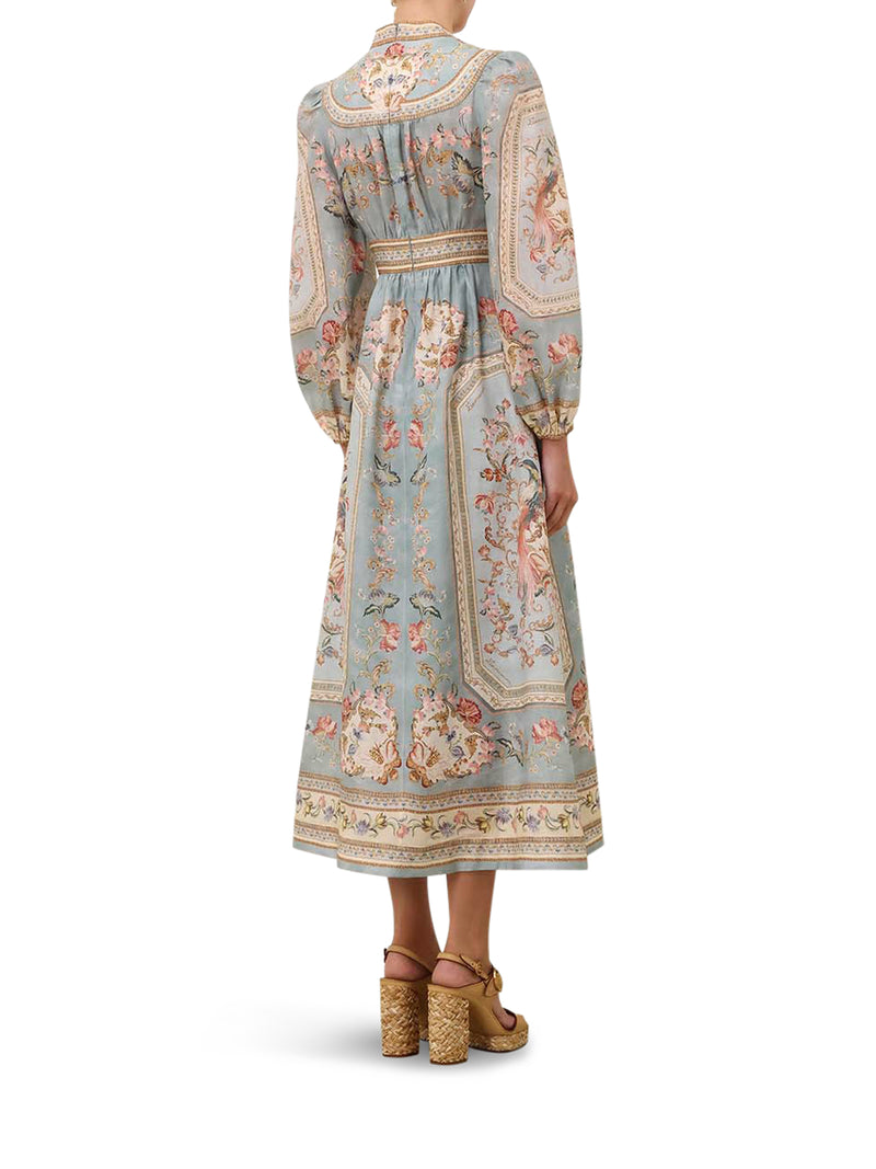 ABITO MIDI ROSELIGHT IN LINO