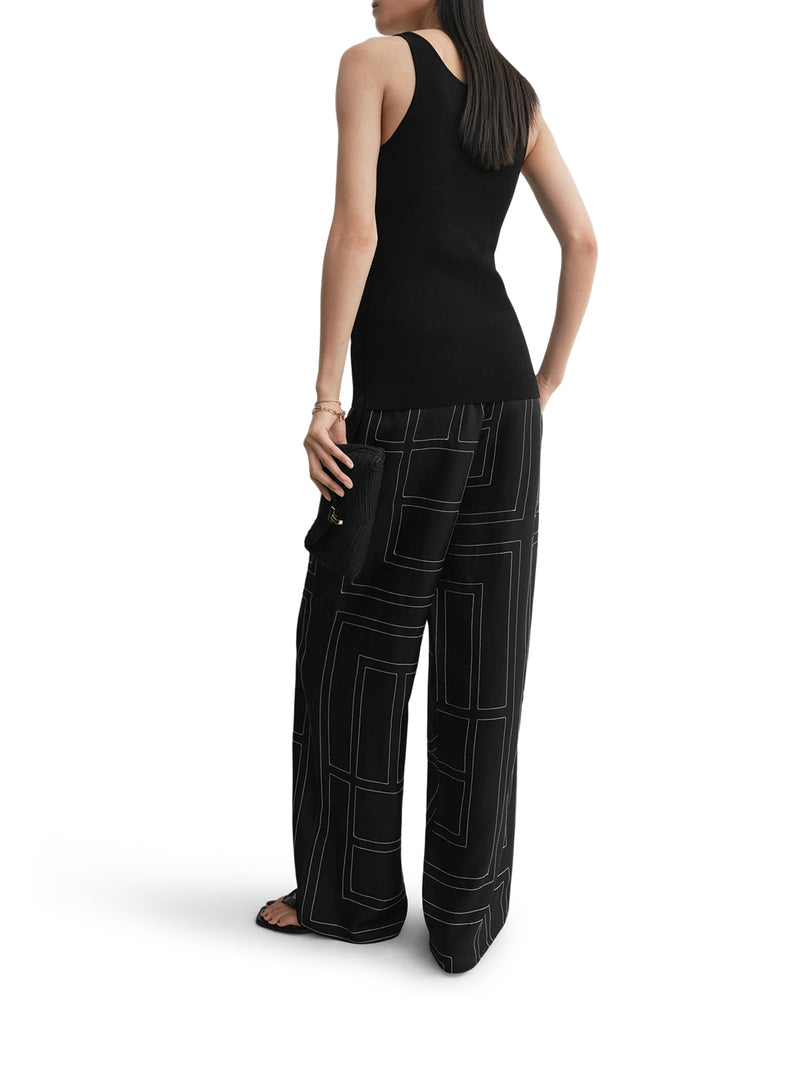 PANTALONE MONOGRAM IN SETA
