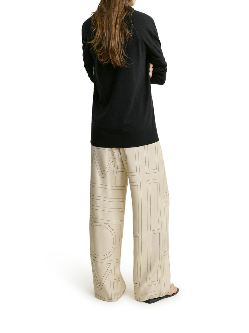 PANTALONE MONOGRAM IN SETA