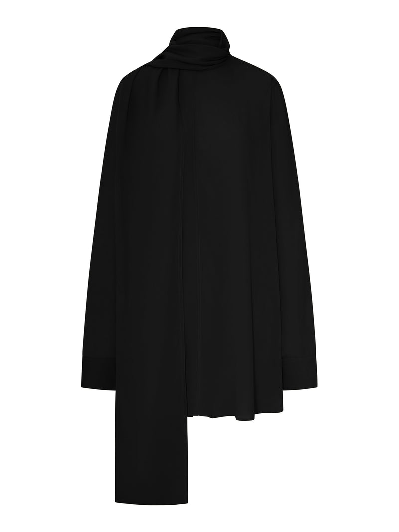 BLUSA CON SCIARPA DRAPPEGGIATA