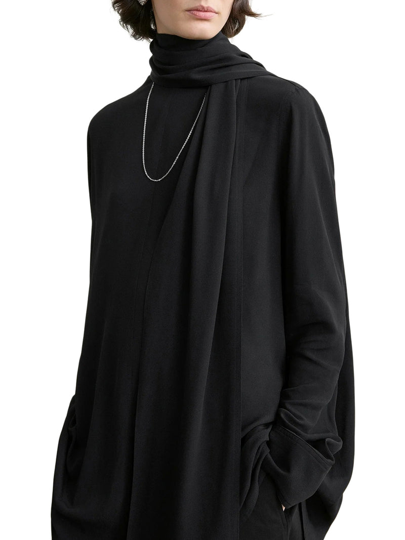 BLUSA CON SCIARPA DRAPPEGGIATA
