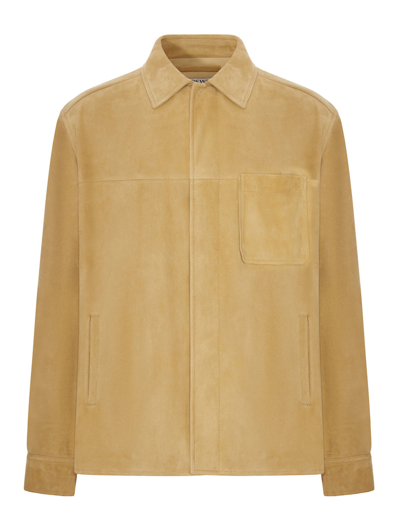 OVERSHIRT IN PELLE DI AGNELLO SCAMOSCIATA