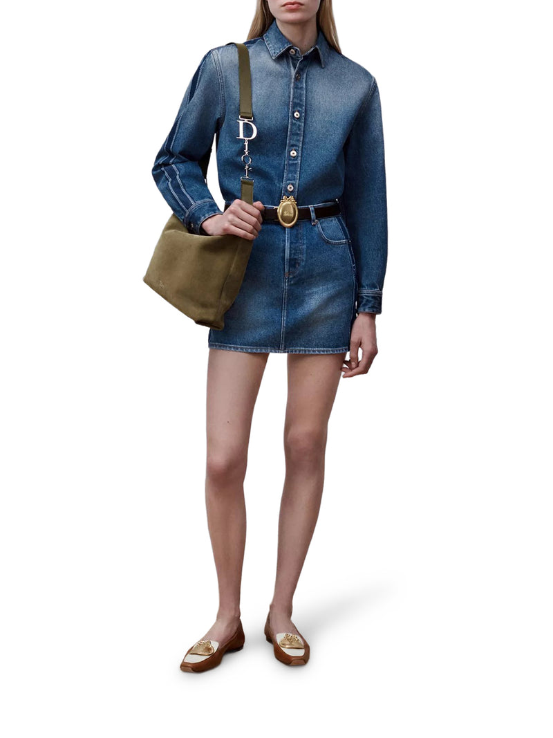 CAMICIA IN DENIM DI COTONE BLU SLAVATO