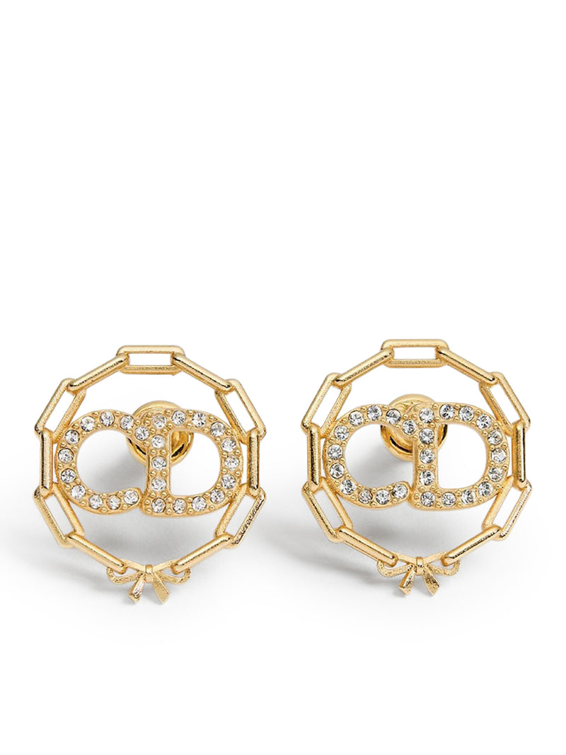ORECCHINI A PERNO CD CIRCLE CHAIN