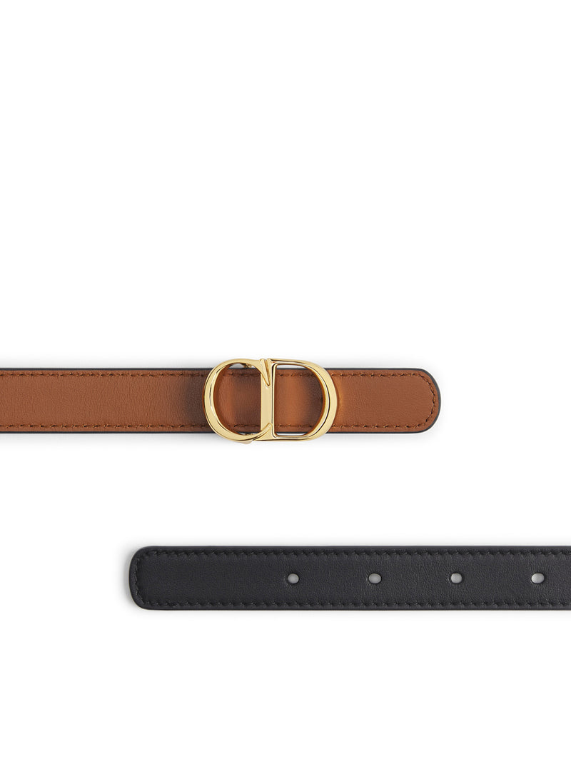 CINTURA CD ICON REVERSIBILE IN PELLE DI VITELLO LISCIA