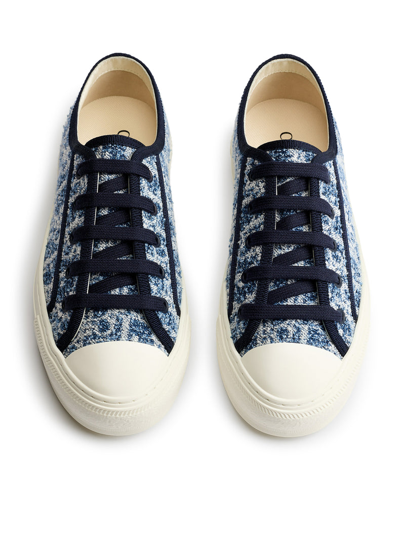 SNEAKER WALK`N DIORIVIERA IN DENIM SPUGNOSO DIOR OBLIQUE BLU