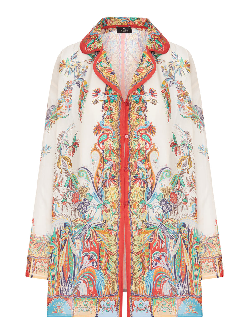 CAMICIA IN SETA STAMPATA CON MOTIVO PAISLEY