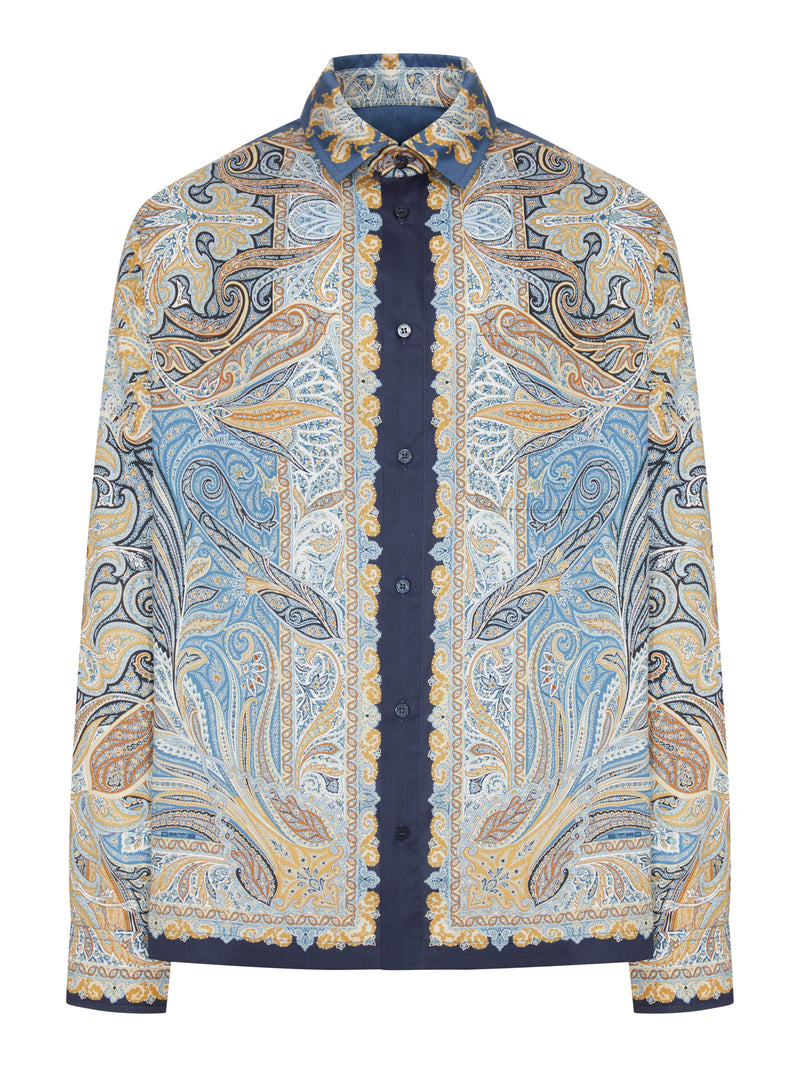 CAMICIA IN COTONE STAMPATO CON MOTIVO PAISLEY