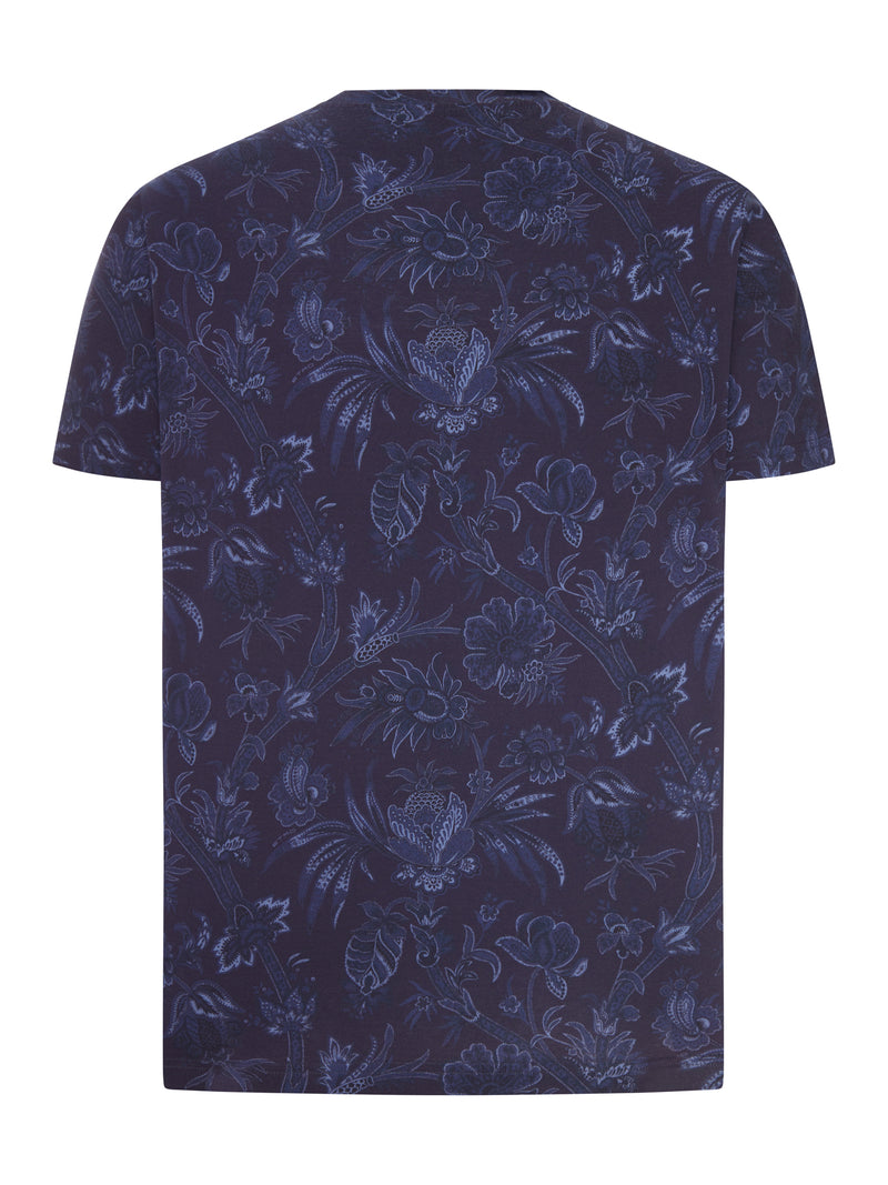 T-SHIRT IN JERSEY DI COTONE CON MOTIVO PAISLEY FLOREALE