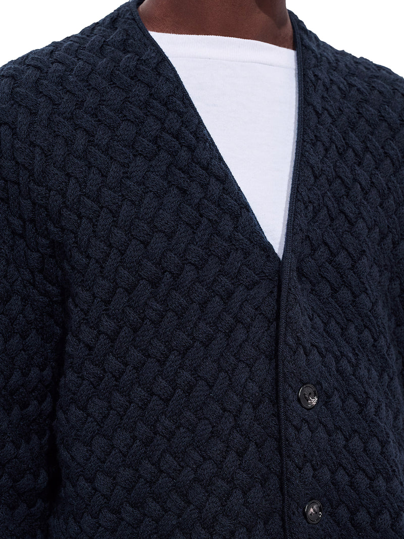 CARDIGAN INTRECCIATO IN LANA