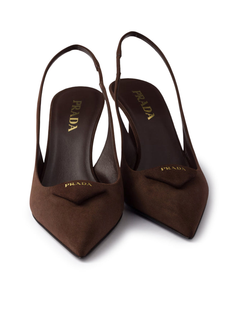 DÉCOLLETÉ SLINGBACK IN PELLE SCAMOSCIATA