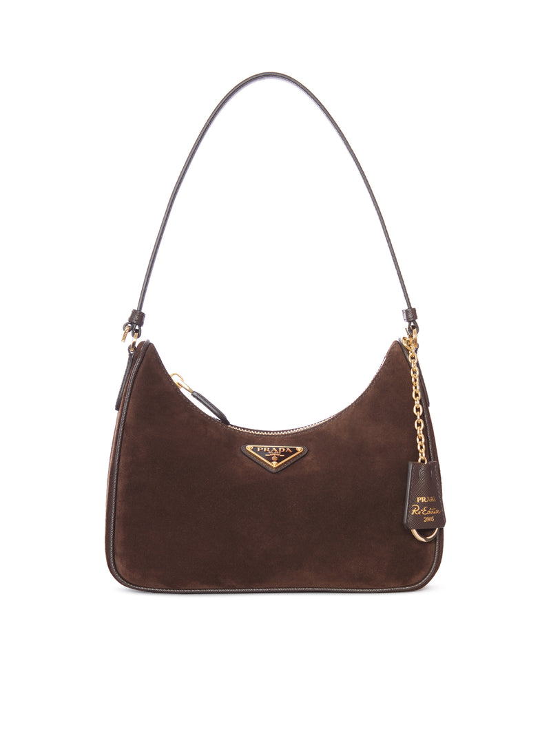 MINI BORSA PRADA RE-EDITION 2005 IN PELLE SCAMOSCIATA