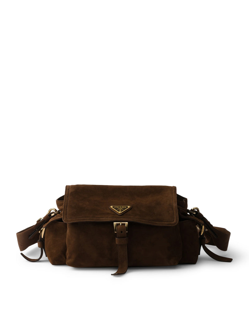 BORSA A SPALLA EXPLORE MEDIUM IN PELLE SCAMOSCIATA