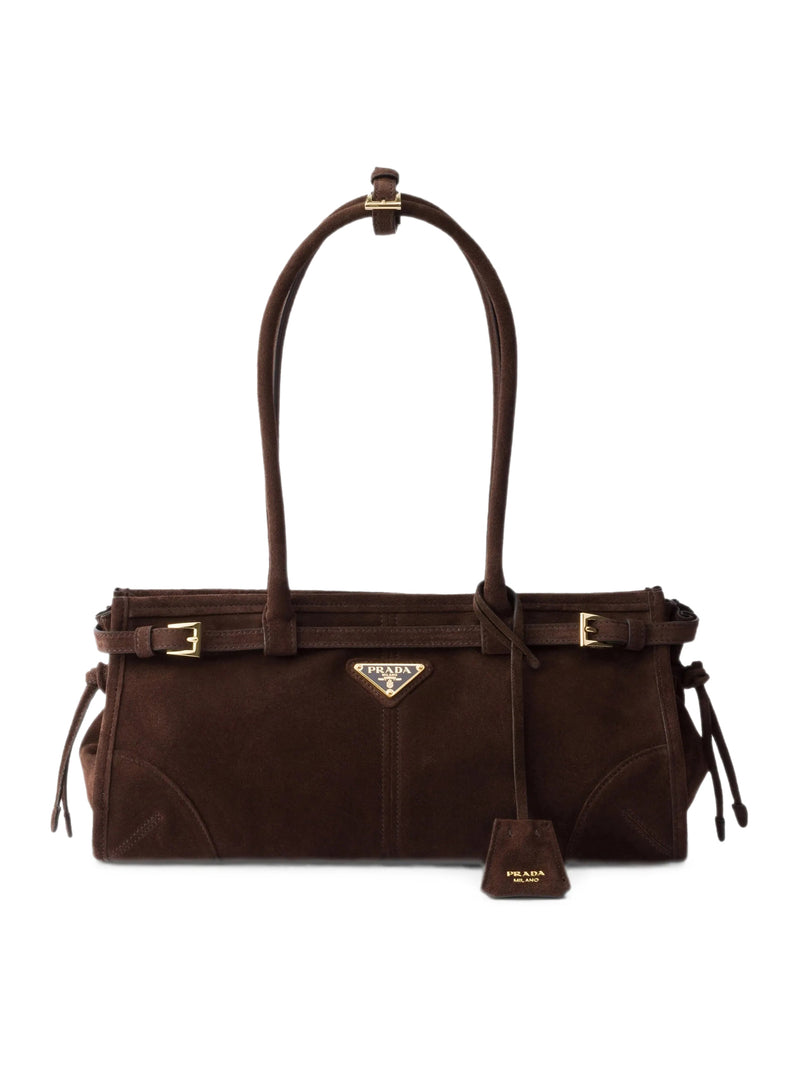 BORSA A MANO PRADA BONNIE MEDIUM IN PELLE SCAMOSCIATA