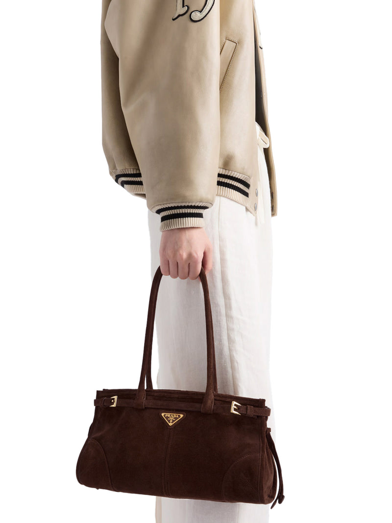 BORSA A MANO PRADA BONNIE MEDIUM IN PELLE SCAMOSCIATA
