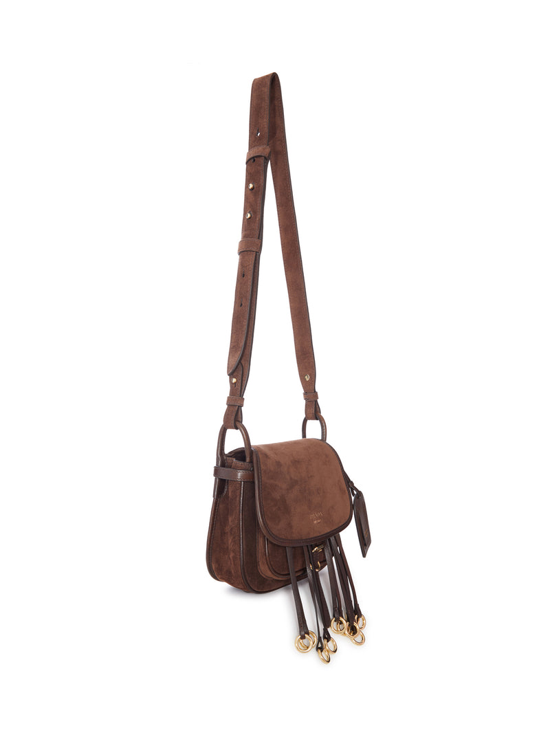 BORSA A TRACOLLA IN CAMOSCIO CON FRANGE