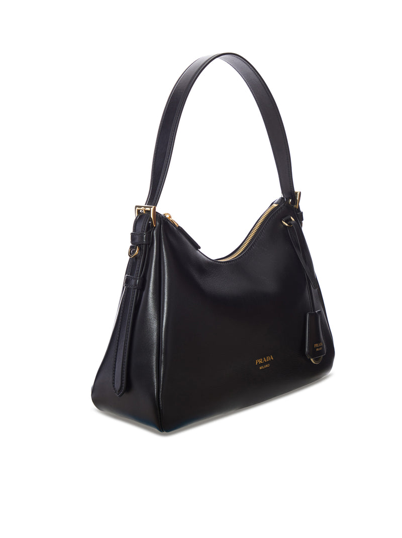 BORSA A SPALLA IN PELLE LISCIA