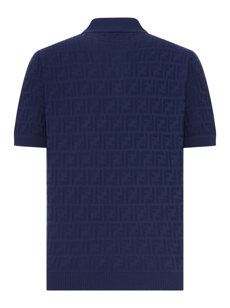 POLO IN COTONE TRICOT BLU SCURO