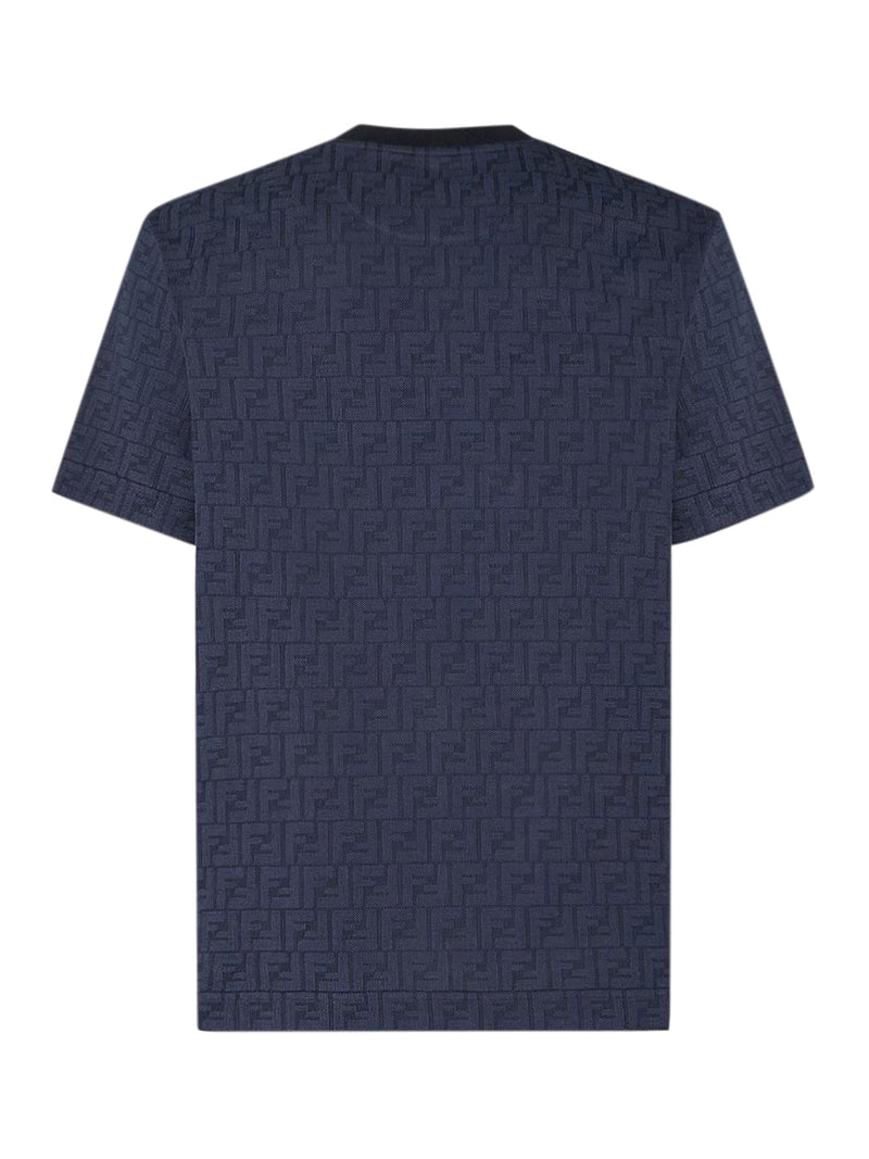 T-SHIRT IN PIQUET DI COTONE FF BLU SCURO