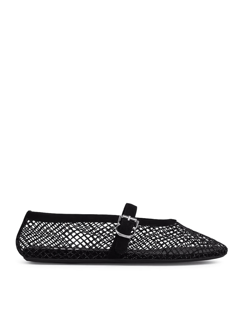 BALLERINE FLAT IN RETE CON STRASS