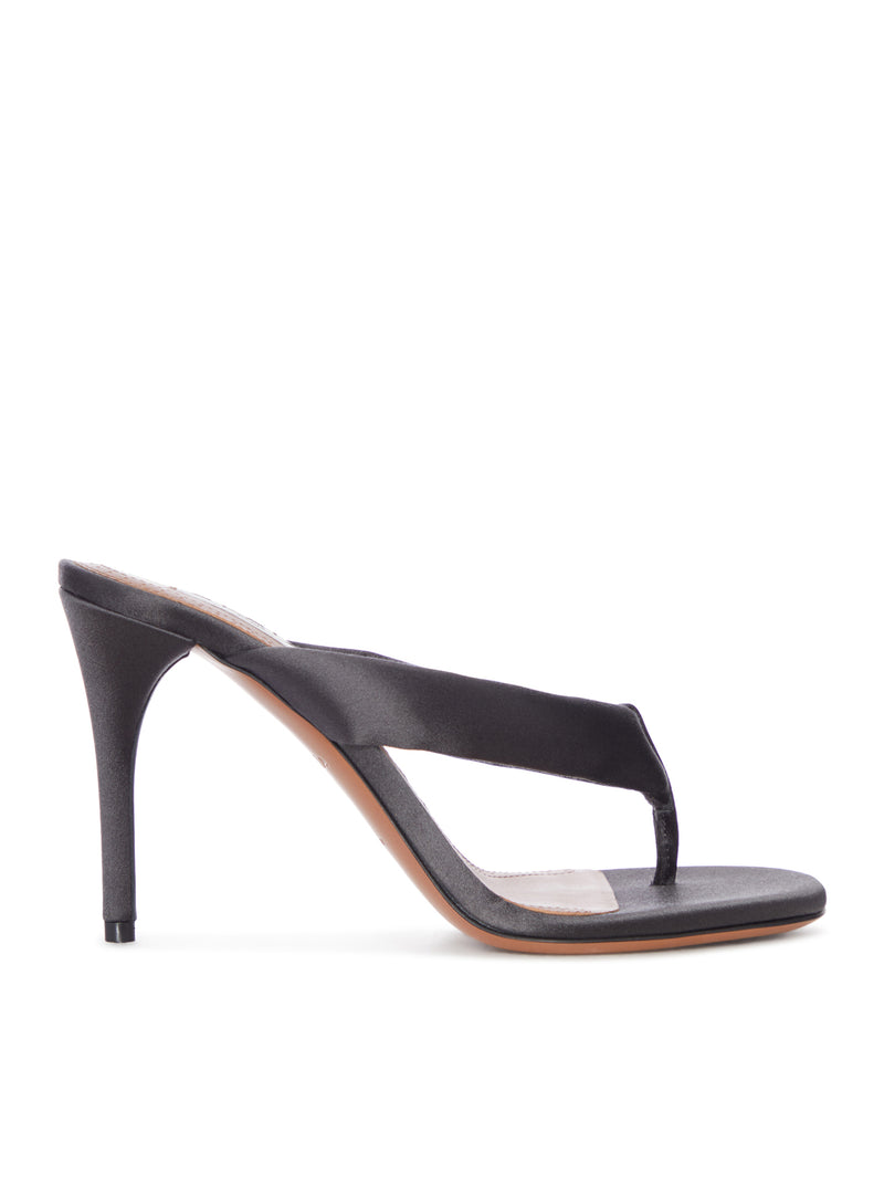 SANDALI CON PLATEAU IN DENIM SPUGNOSO