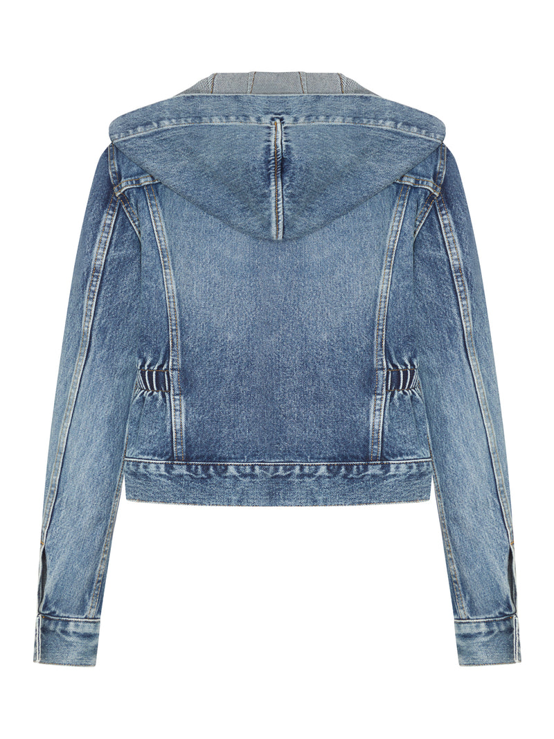 GIACCA DI JEANS CON CAPPUCCIO