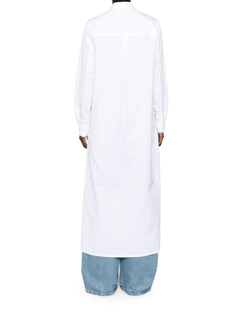 CAMICIA ASIMMETRICA IN POPELINE DI COTONE