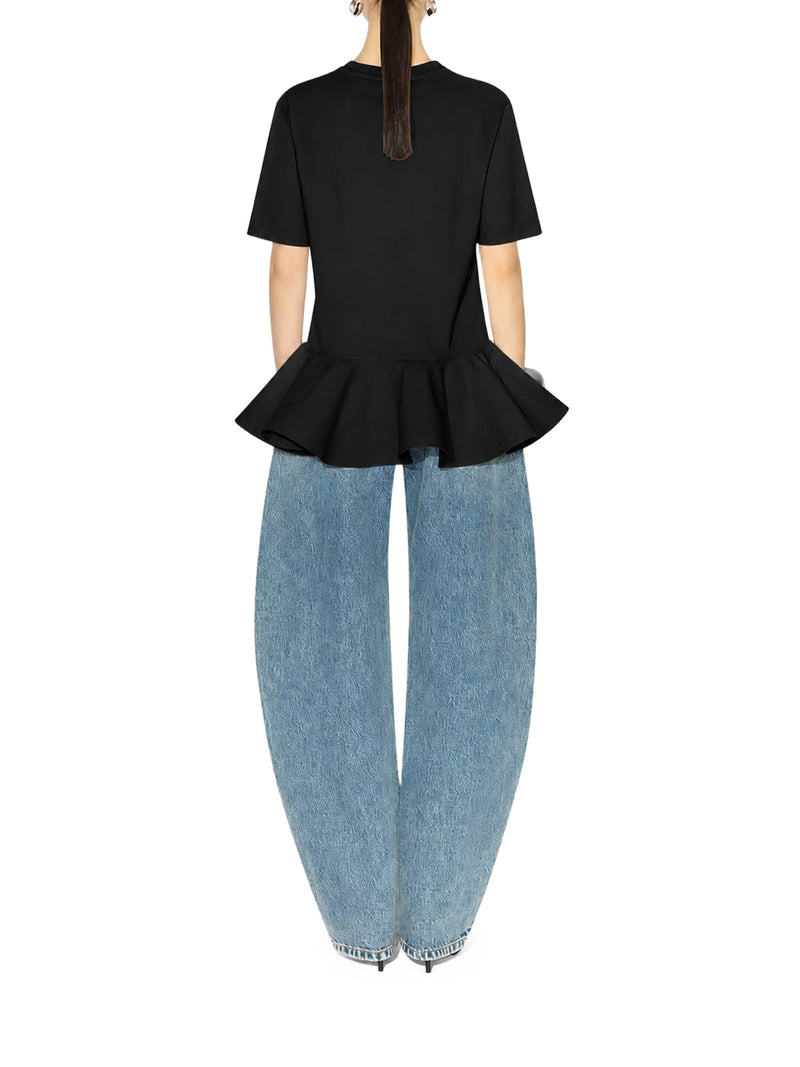 T-SHIRT IN JERSEY DI COTONE CON CRINOLINA
