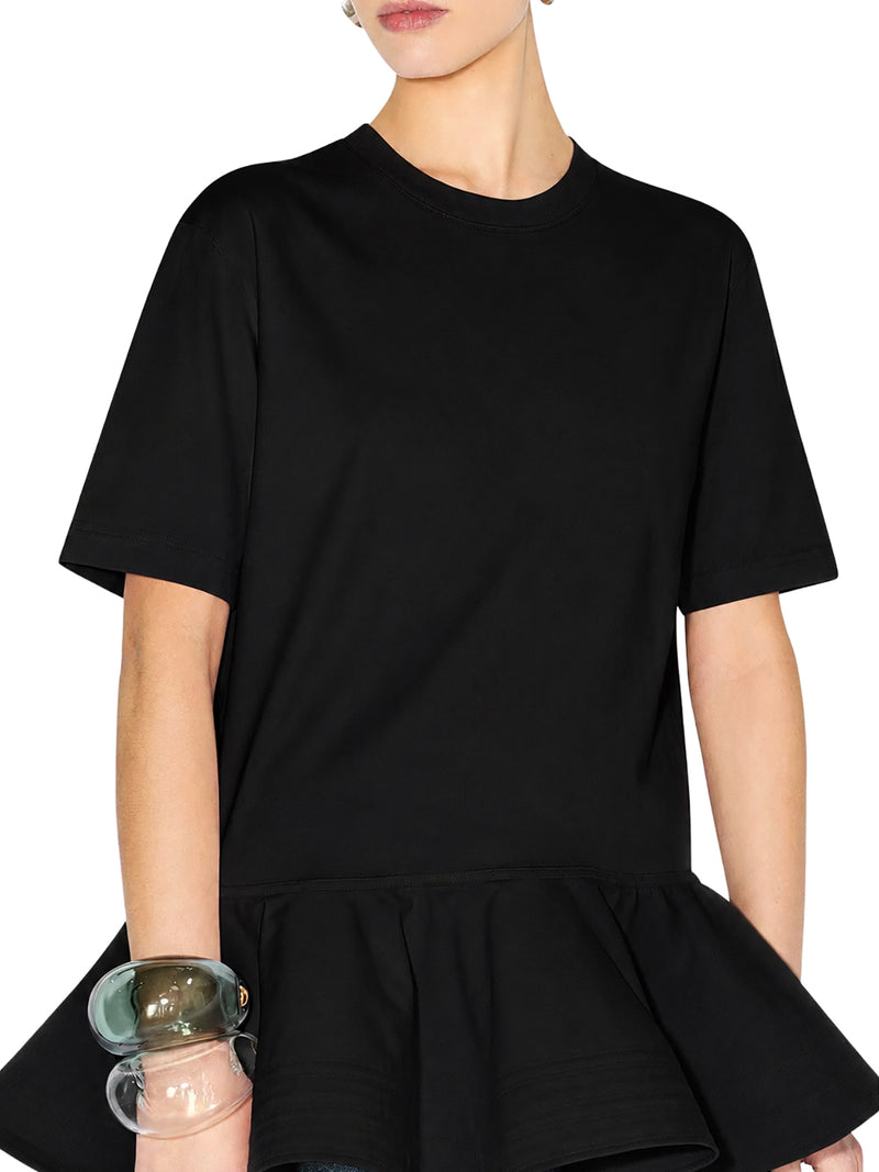 T-SHIRT IN JERSEY DI COTONE CON CRINOLINA