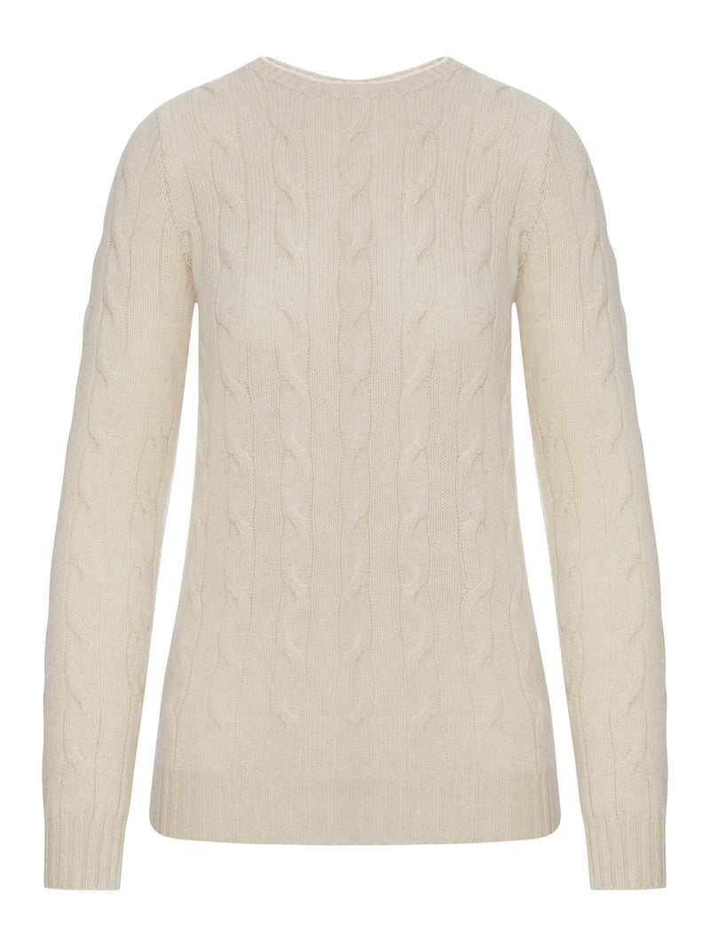 MAGLIA A GIROCOLLO IN CASHMERE A TRECCE