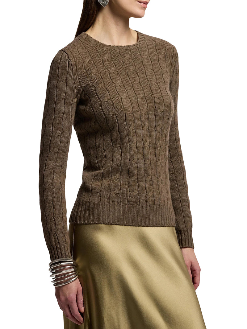 MAGLIA A GIROCOLLO IN CASHMERE A TRECCE