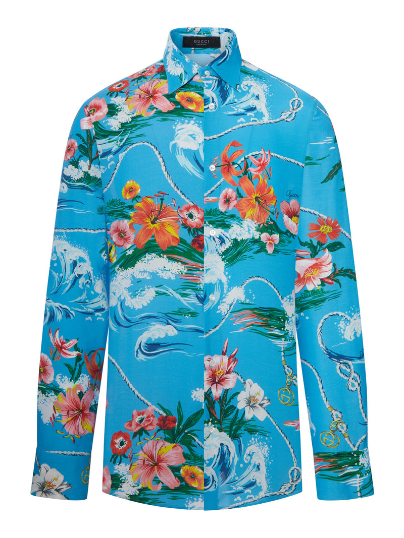 CAMICIA IN TESSUTO FLUIDO STAMPATO